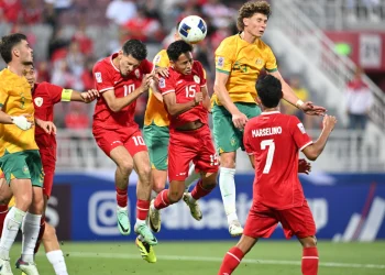 Momen TImnas Indonesia bertanging melawan Timnas Australia pada laga kedua Grup A Piala Asia U-23 2024