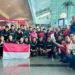 Penyambutan Ultras Garuda Qatar untuk kedatangan Timnas U-23 Indonesia