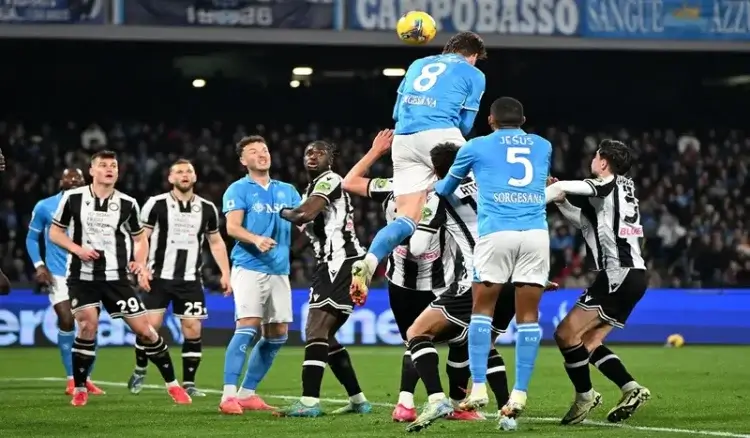 Napoli Gagal Menang, Ditahan Imbang Udinese 1-1 di Kandang